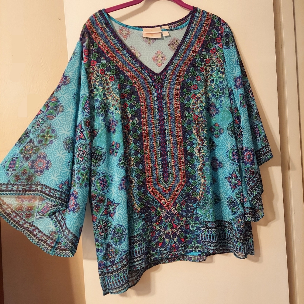 Belle by Kim Gravel V-neck Blouse (2 pc)